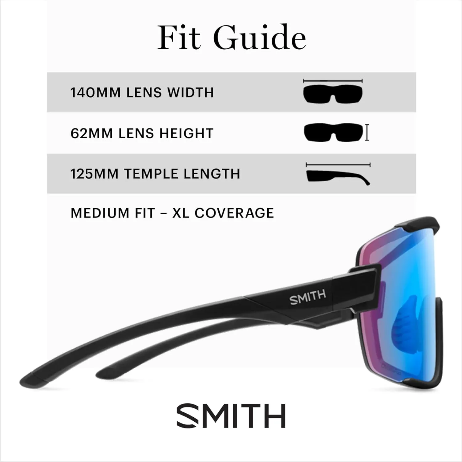 SMITH Wildcat Sunglasses with ChromaPop Shield Lens  Performance Sports Sunglasses for Biking & More  For Men & Women