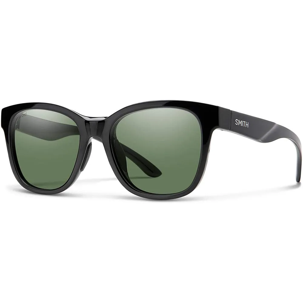 Smith Womens Caper Matte Black Frame Gray Green Polarized Lens Sunglasses - 20104280753M9
