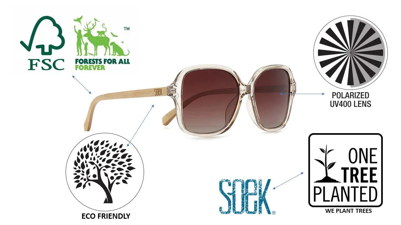 Soek - Sunglasses - Nilaa Mocha - Graduated Brown Lens - White Maple Arms