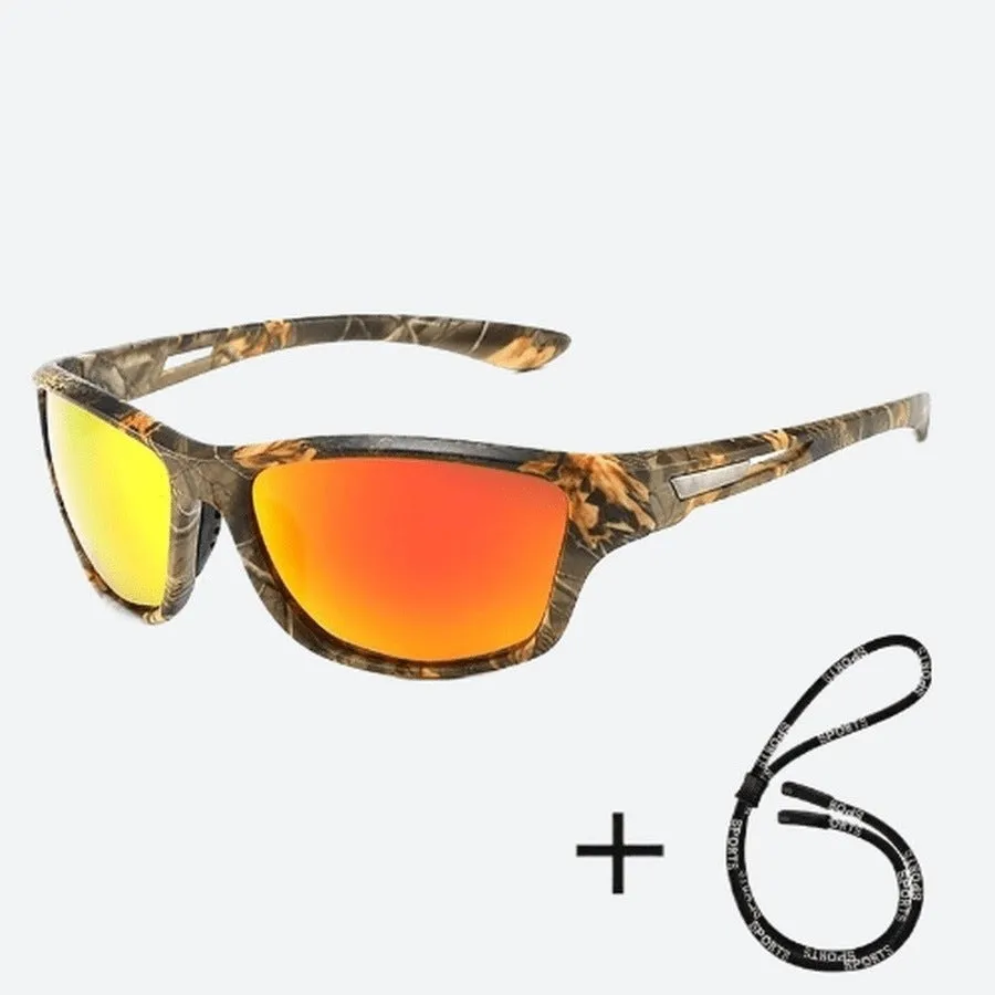 Sporty Polycarbonate Rectangle Mirror Sunglasses