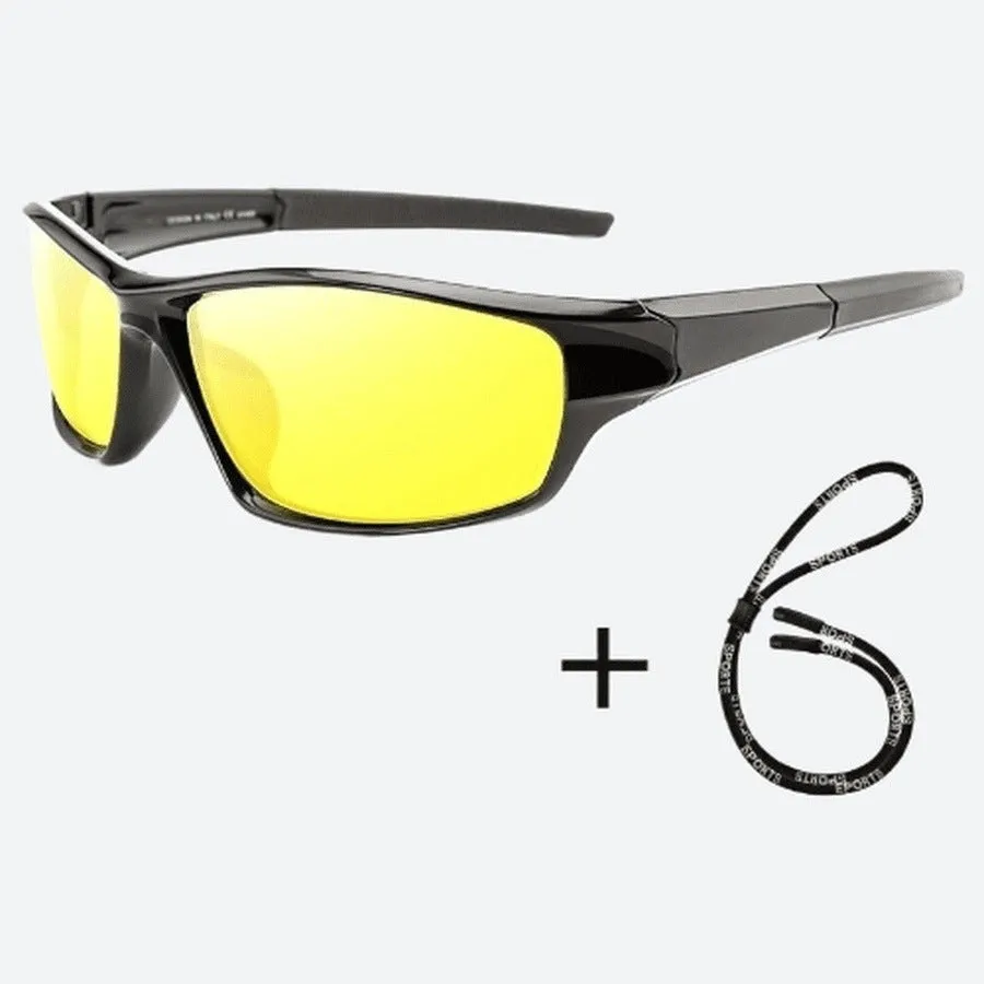 Sporty Polycarbonate Rectangle Mirror Sunglasses