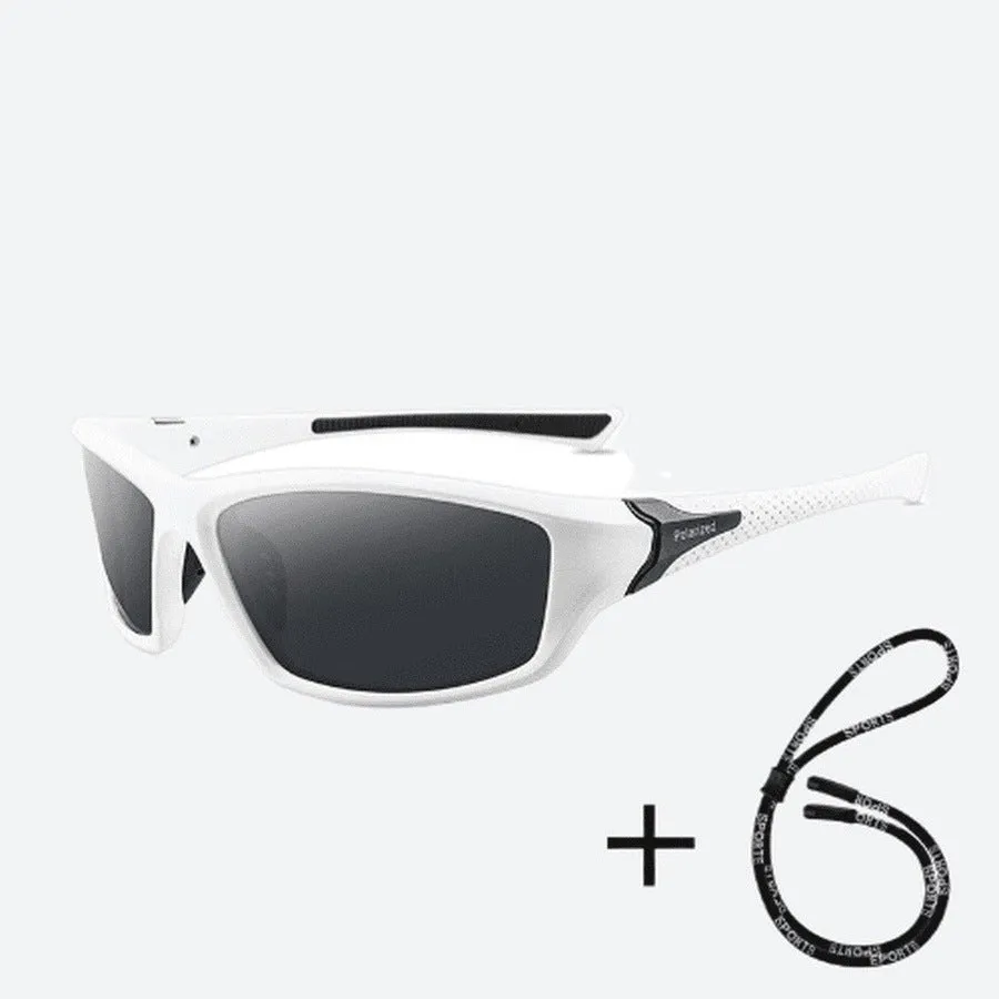 Sporty Polycarbonate Rectangle Mirror Sunglasses