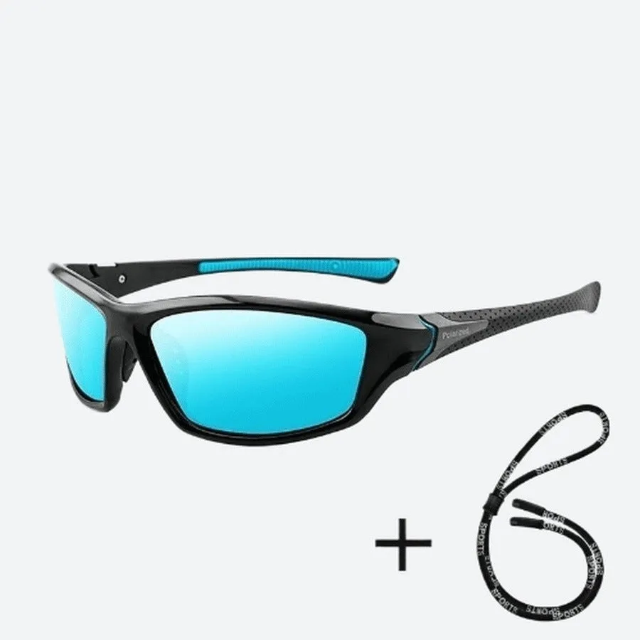Sporty Polycarbonate Rectangle Mirror Sunglasses