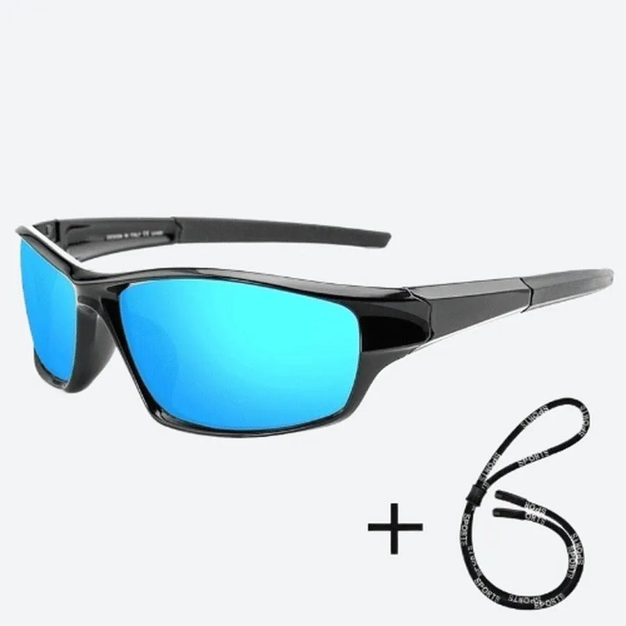 Sporty Polycarbonate Rectangle Mirror Sunglasses