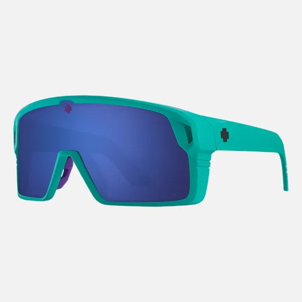 Spy Sunglasses Monolith - Matte Teal W/ Dark Blue Spectra Mirror