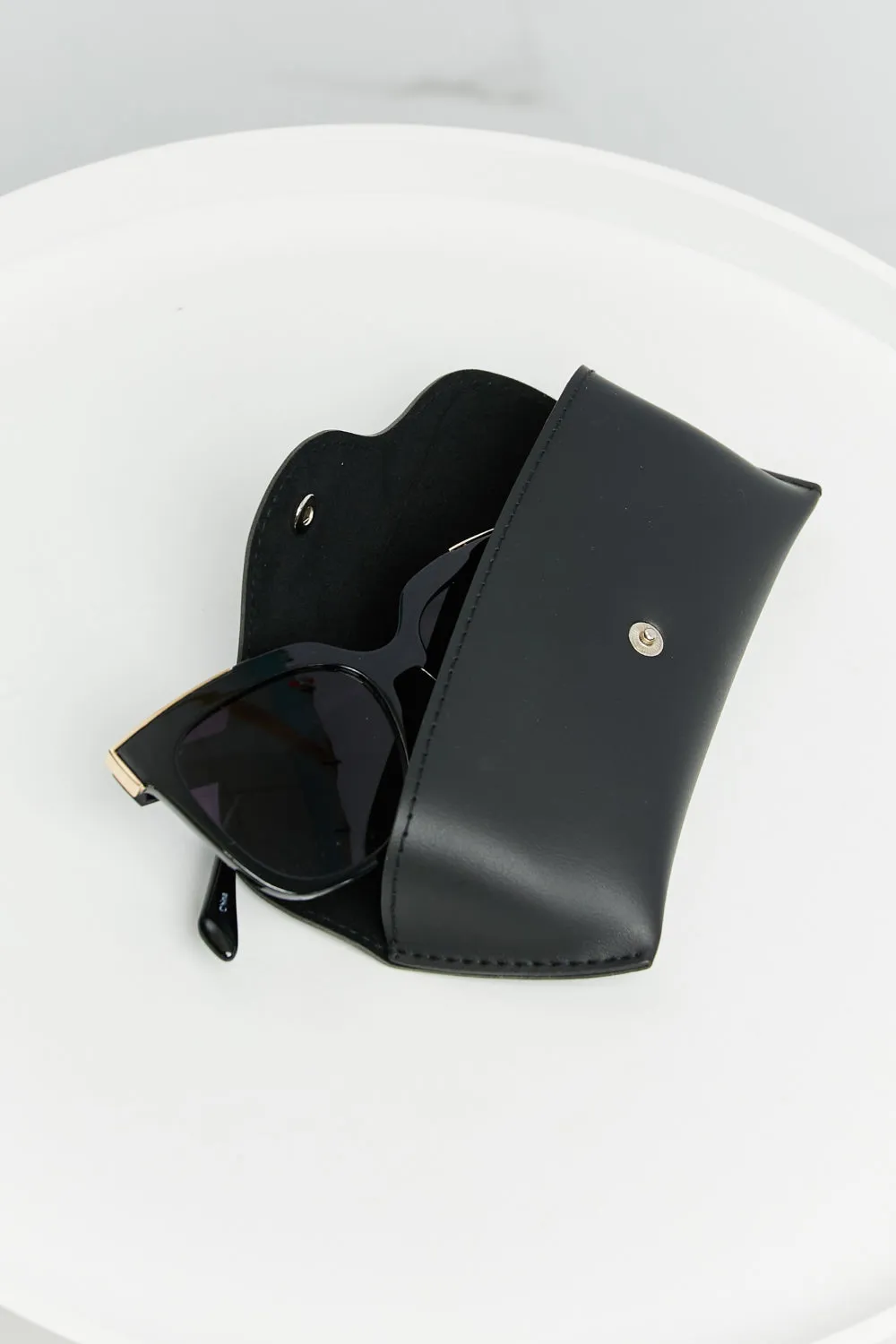 Square Hybrid Temple Sunglasses