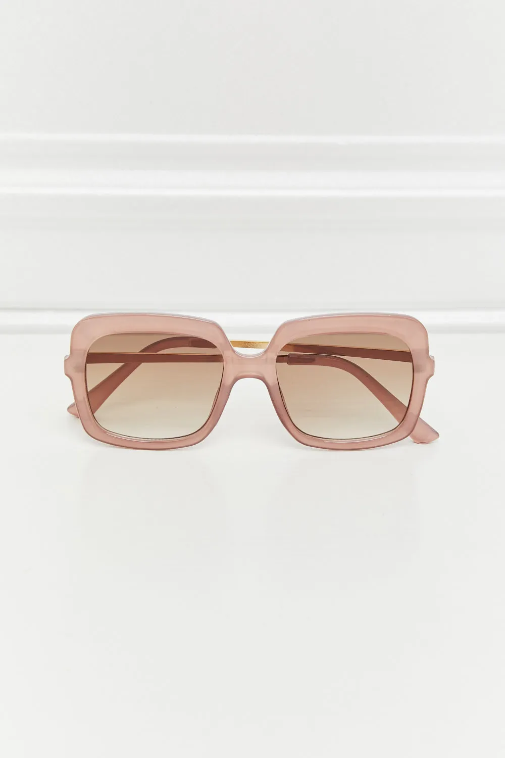 Square Hybrid Temple Sunglasses
