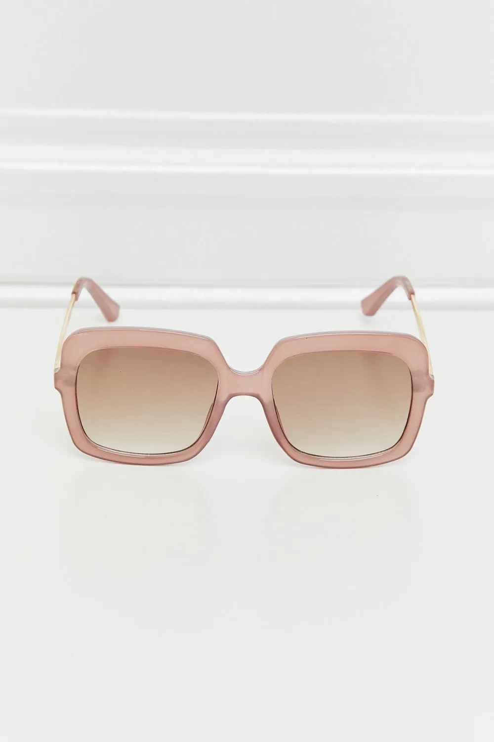 Square Hybrid Temple Sunglasses