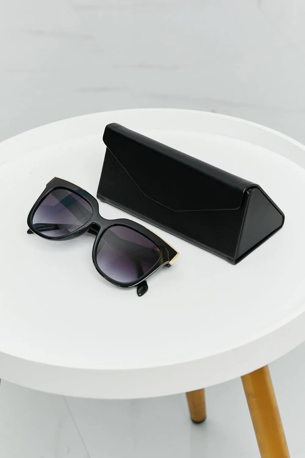 Square Hybrid Temple Sunglasses