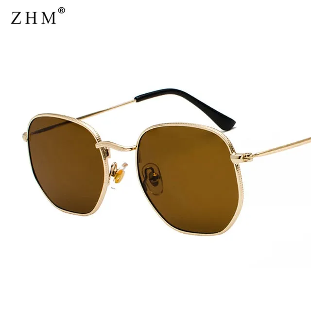 Square Metal Frame Sunglasses