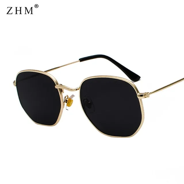 Square Metal Frame Sunglasses
