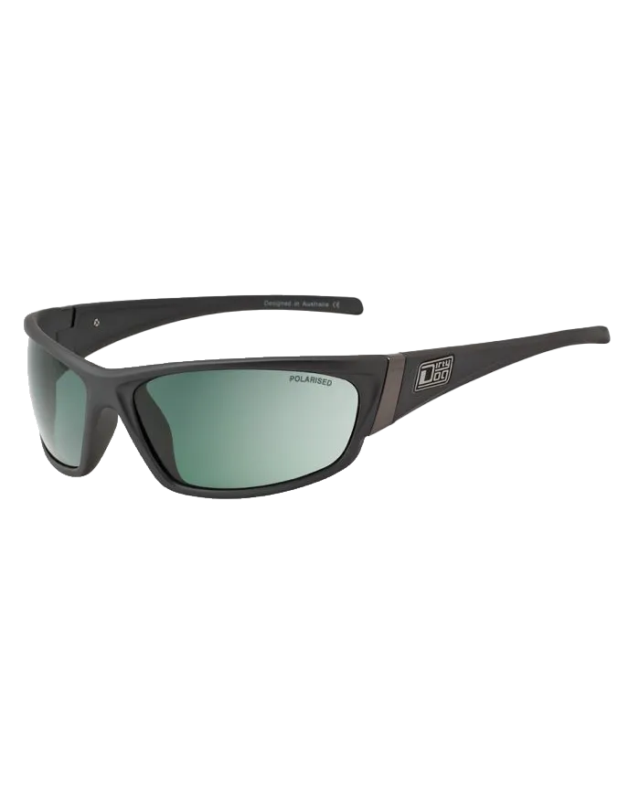 Stoat Polarised Sunglasses in Black & Green