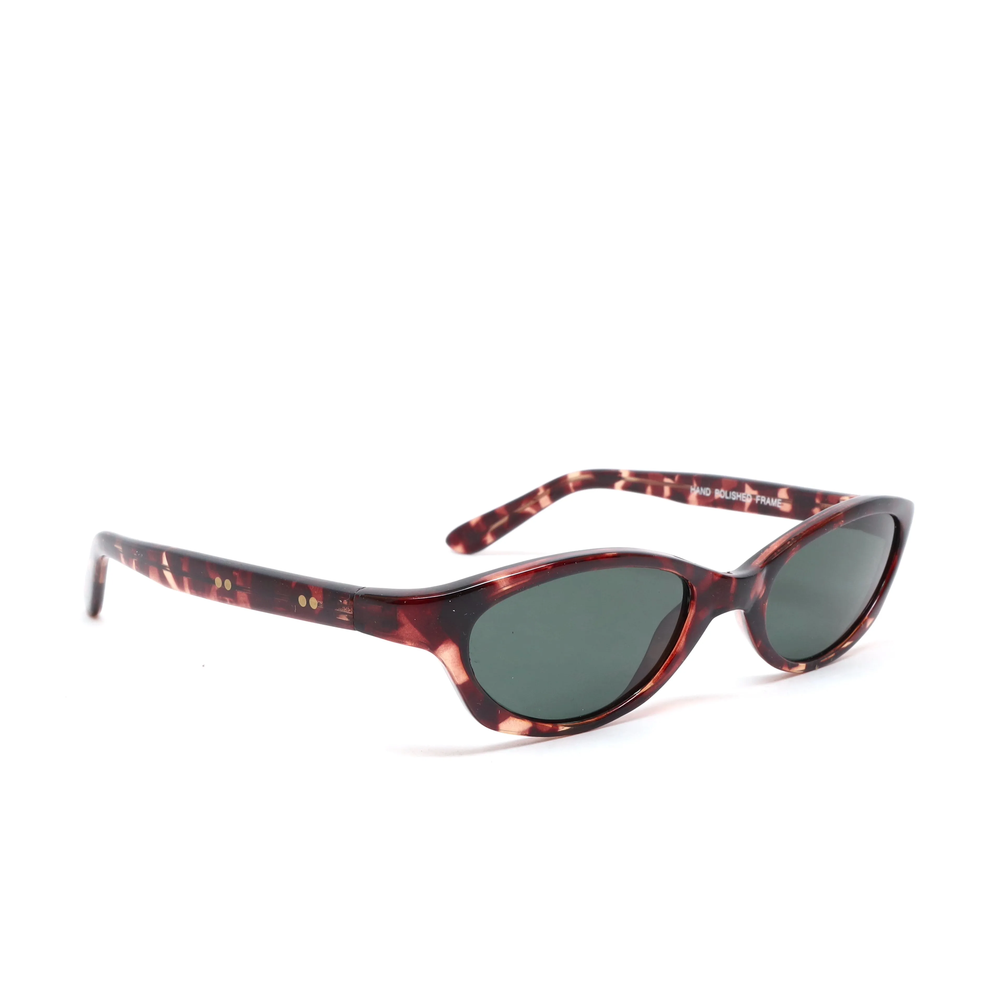//Style 69// Deluxe Vintage 90s Deadstock Chic Angled Oval Sunglasses - Tortoise