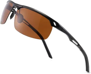 SUNGAIT Mens Women Polarized Sports Sunglasses  Baseball Fishing Driving Sunglasses  Al-Mg Frame UV400 Protection