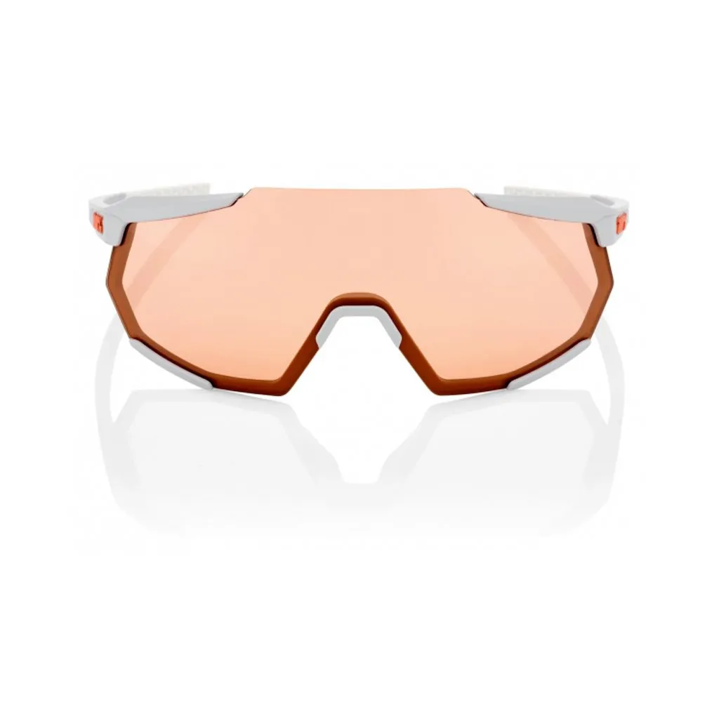 Sunglasses 100% Racetrap Soft Tact Stone Grey - HiPER Coral Lens