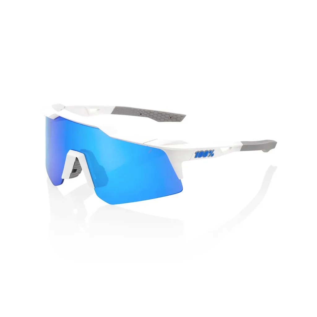 Sunglasses 100% Speedcraft XS Matte White - Blue Multilayer Mirror Lens