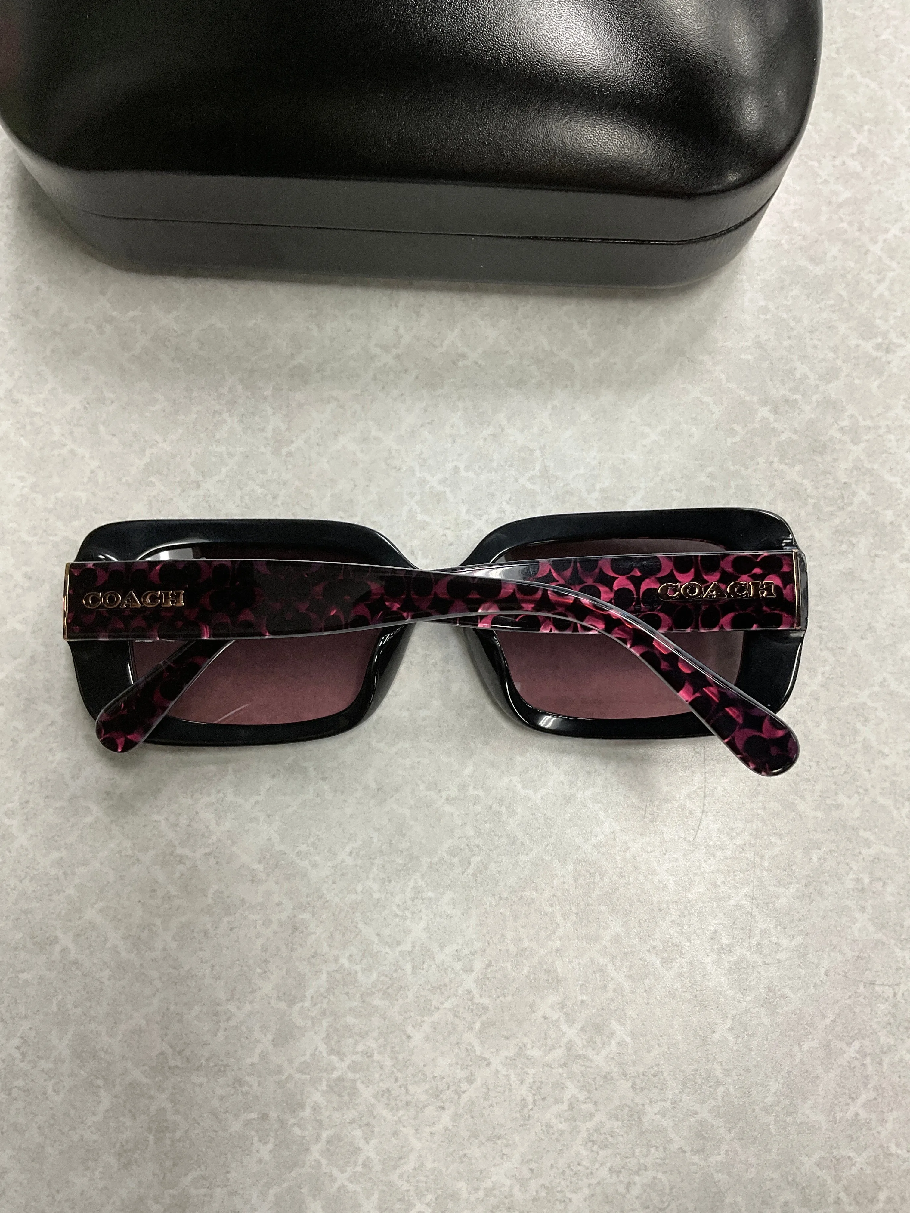 Sunglasses Designer By Coach In Black & Pink