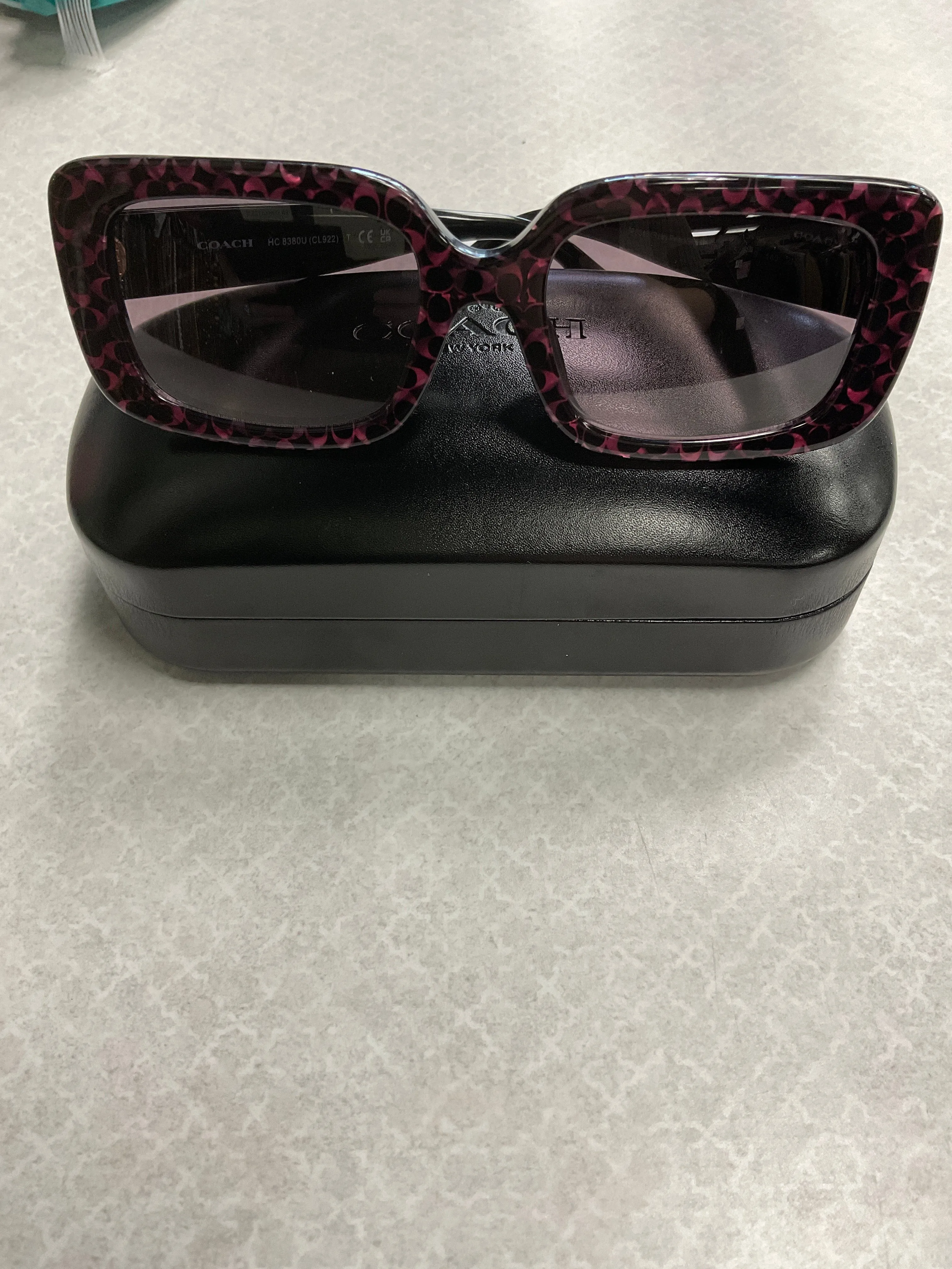 Sunglasses Designer By Coach In Black & Pink