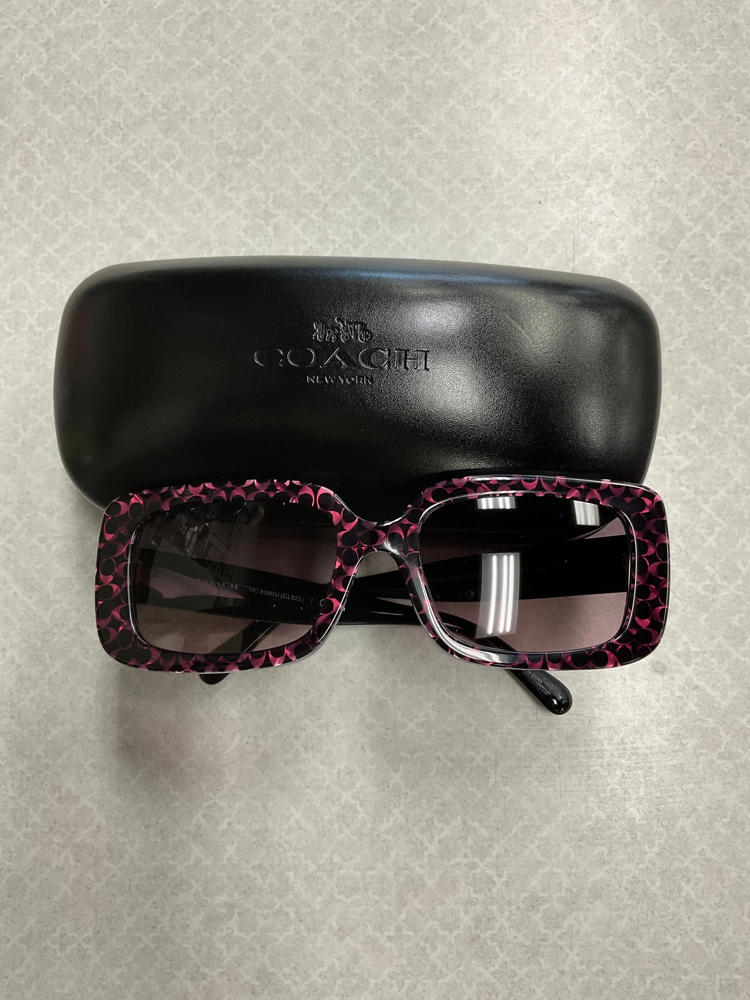 Sunglasses Designer By Coach In Black & Pink