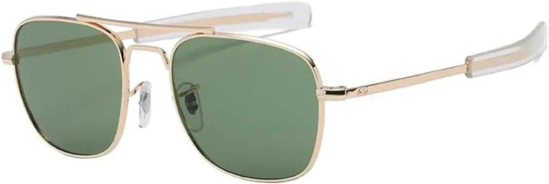 Sunglasses Fashion Aviation Sunglasses Men Brand Designer Sun Glasses For Men American Army Optical Glass Lens Green