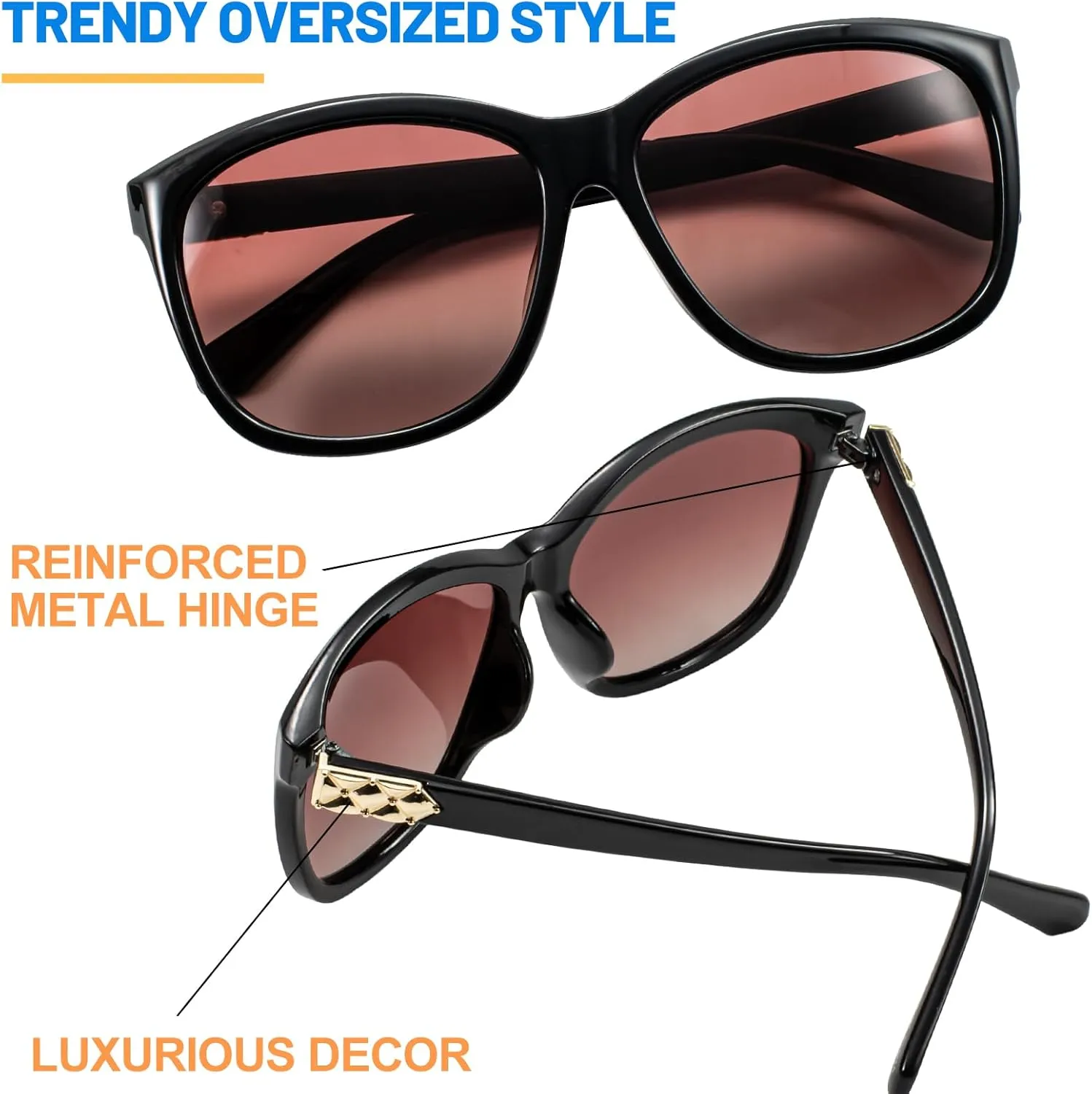 Sunglasses for Women Men Polarized Sun Glasses Trendy Shade Reduce Glare