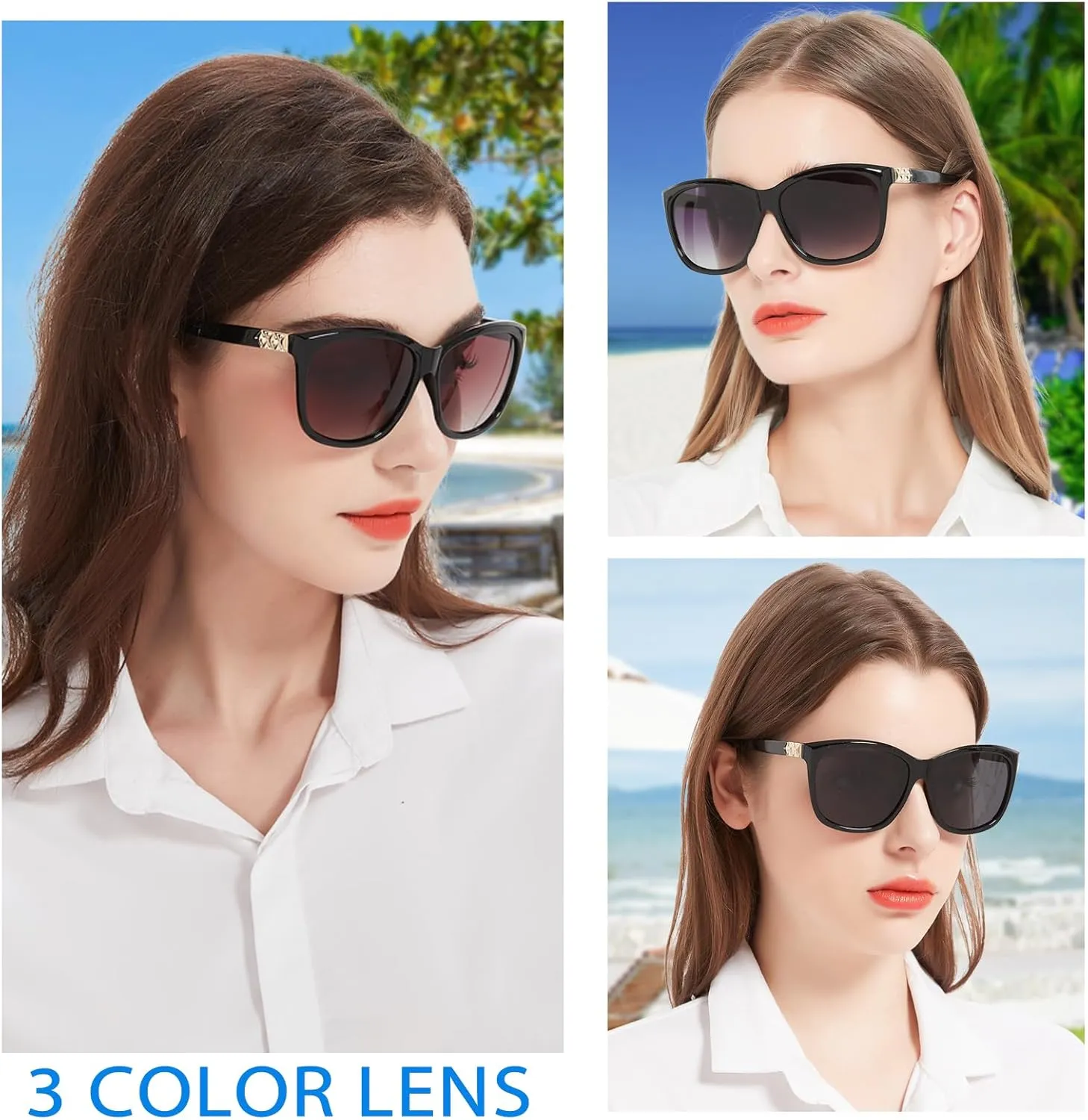 Sunglasses for Women Men Polarized Sun Glasses Trendy Shade Reduce Glare