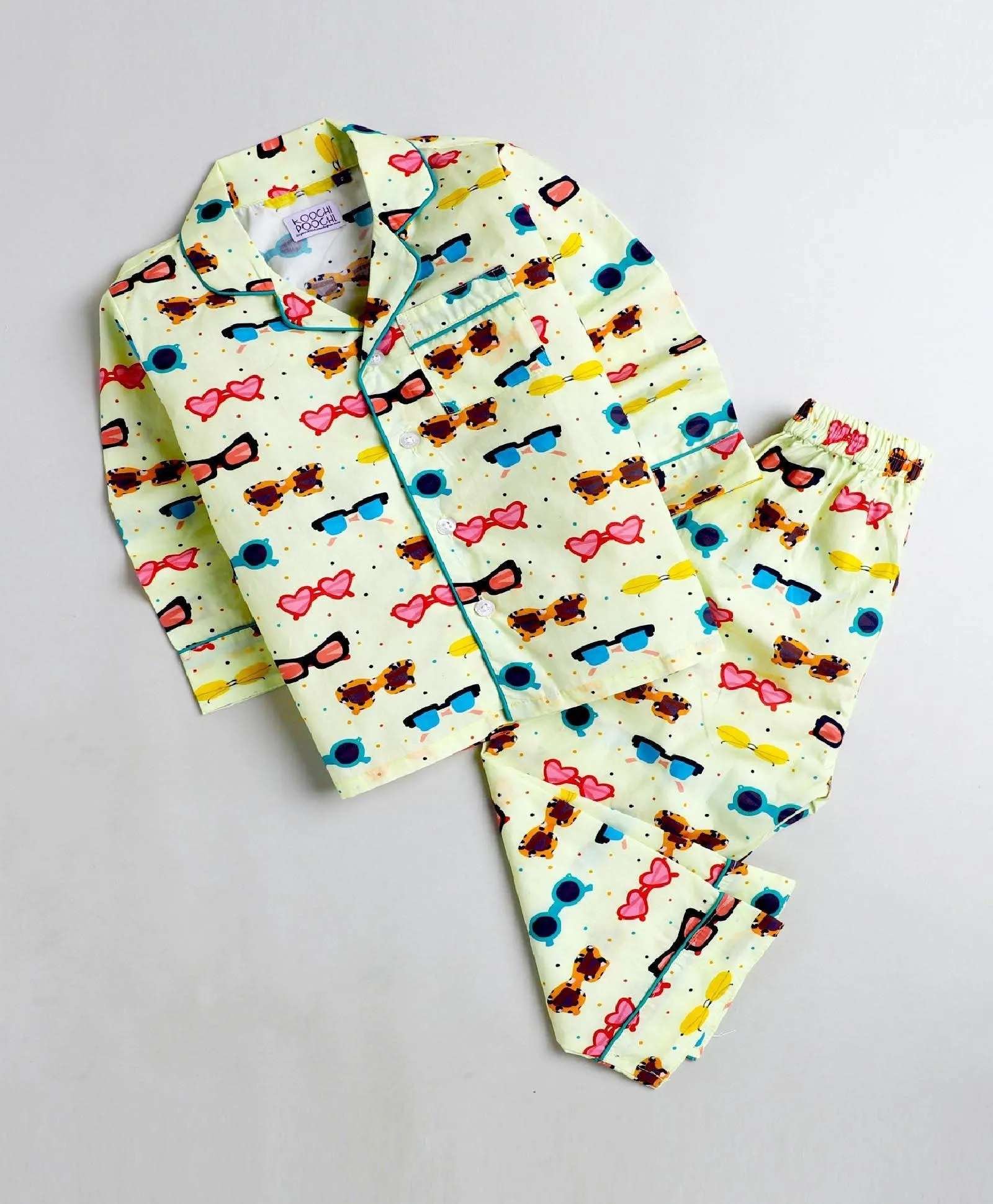 Sunglasses Printed Night Suit Set