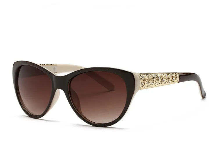 Sunglasses Women Cat Eye Acetate Frame Oval Lens Shades Classic Sun Glasses Original Brand Designer UV400