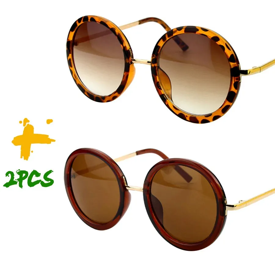 Sunglasses Women Men Round Luxury Retro Circle Frame 5 Colors