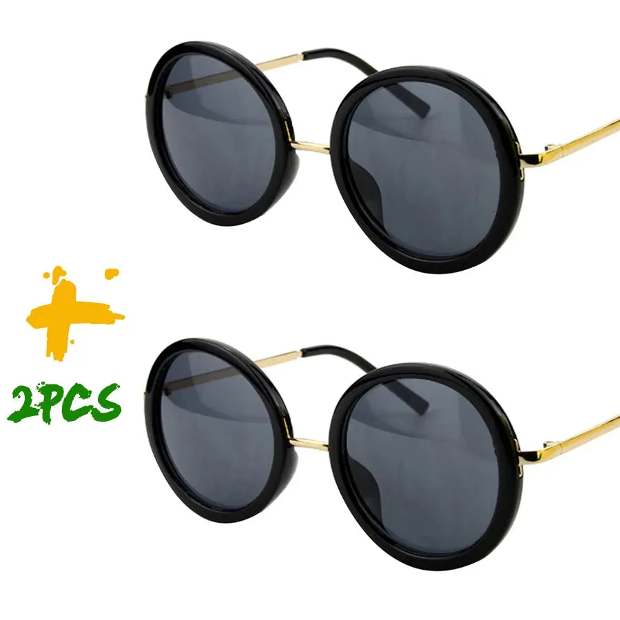 Sunglasses Women Men Round Luxury Retro Circle Frame 5 Colors