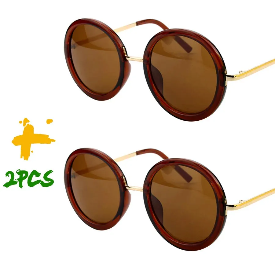Sunglasses Women Men Round Luxury Retro Circle Frame 5 Colors