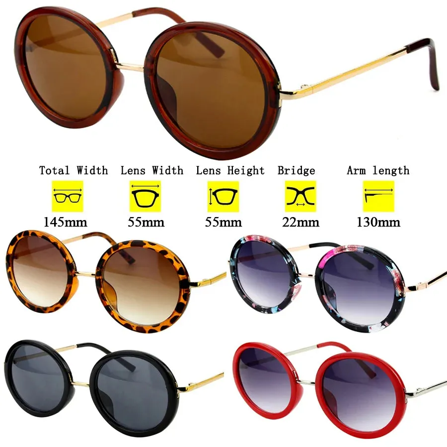 Sunglasses Women Men Round Luxury Retro Circle Frame 5 Colors