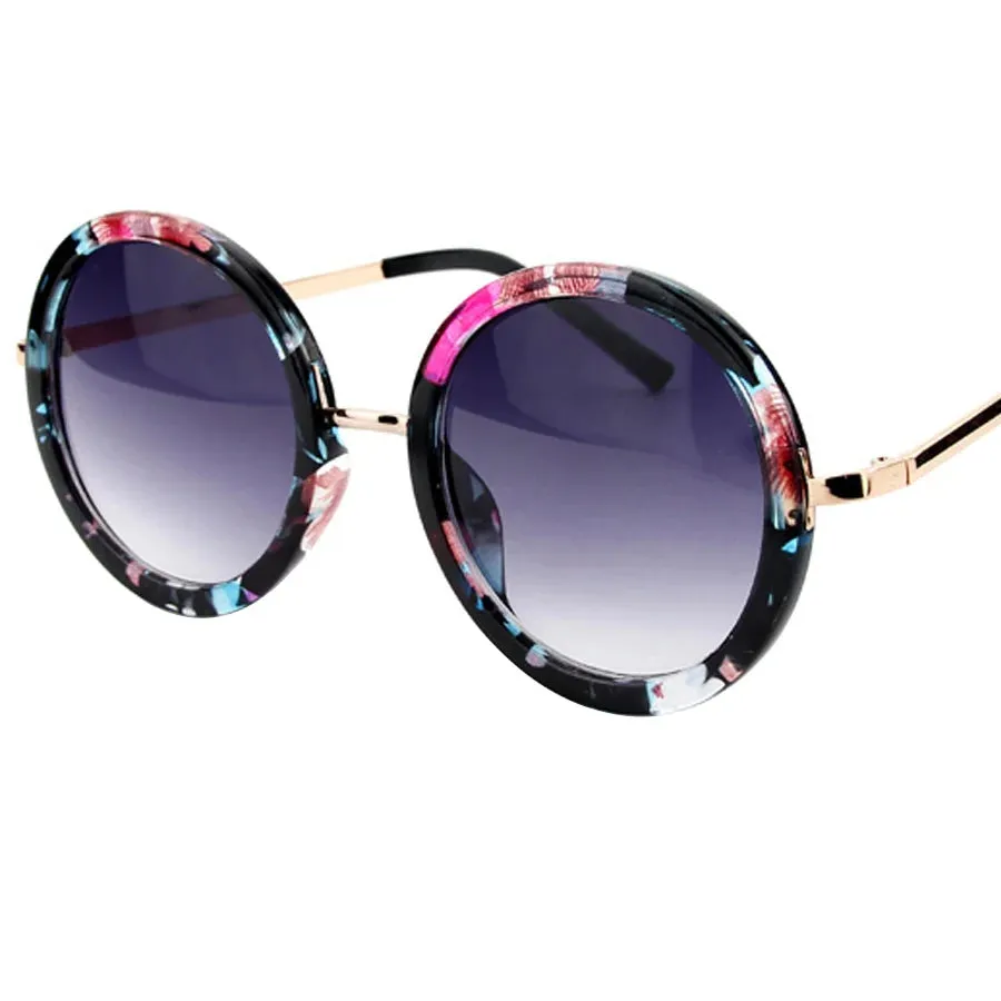 Sunglasses Women Men Round Luxury Retro Circle Frame 5 Colors