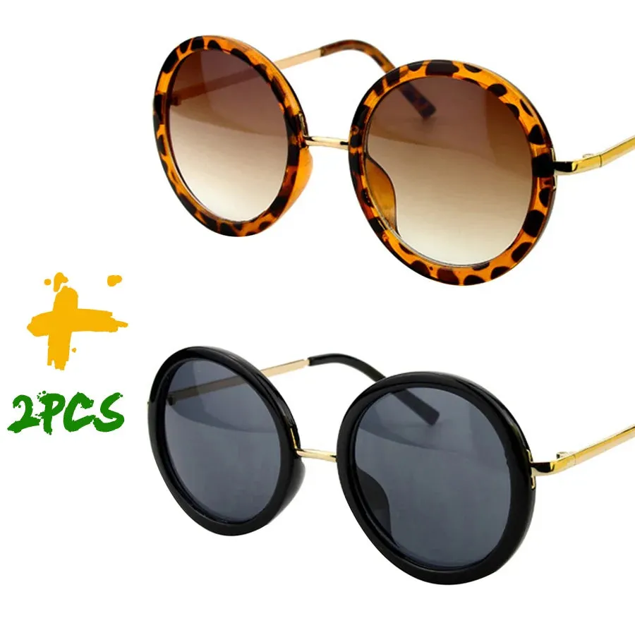 Sunglasses Women Men Round Luxury Retro Circle Frame 5 Colors