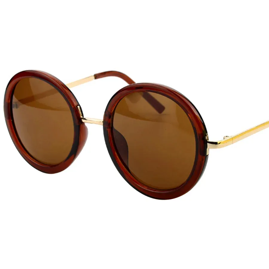 Sunglasses Women Men Round Luxury Retro Circle Frame 5 Colors