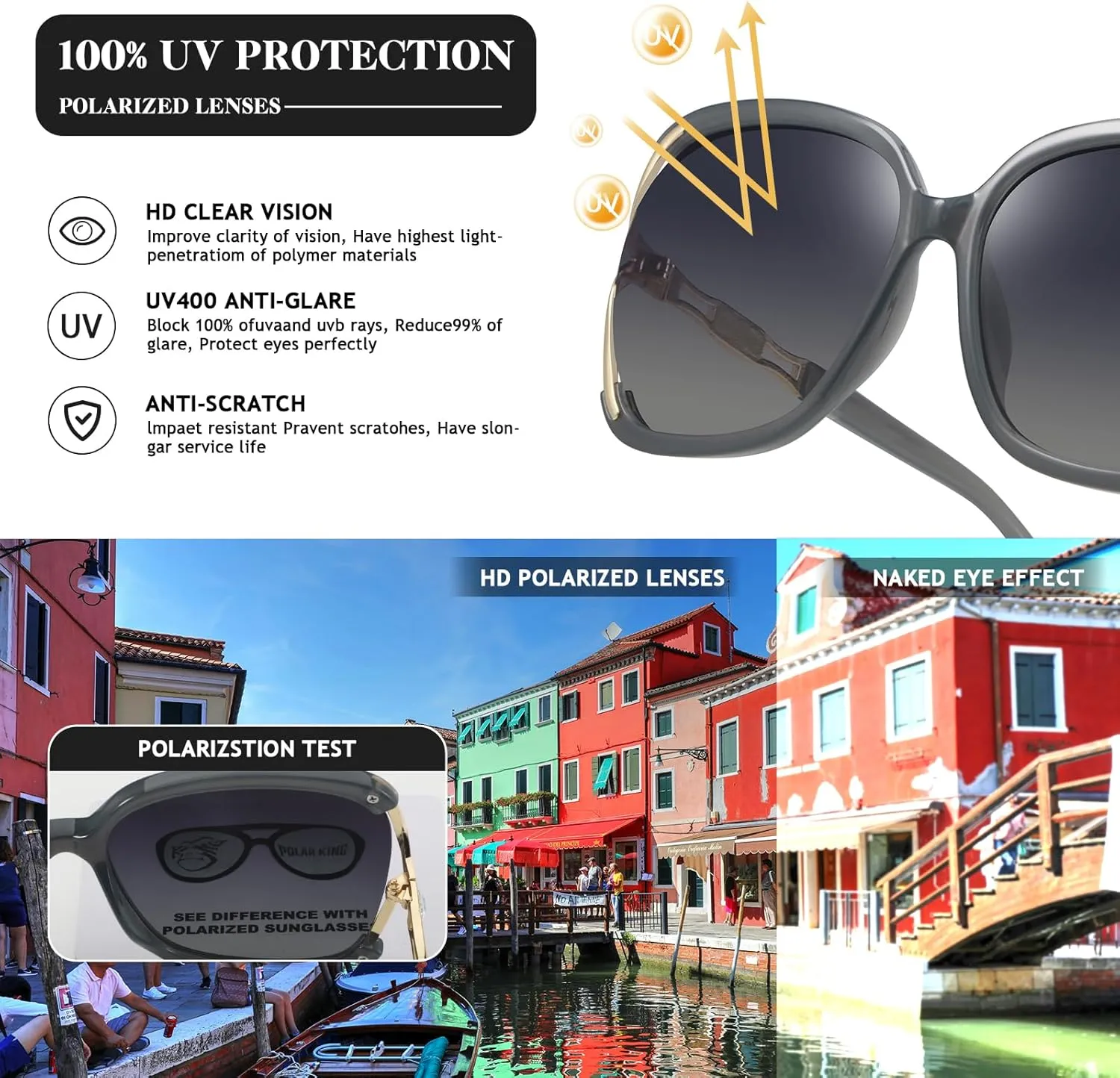 Sunglasses Womens Trendy,Oversized Square Shades,Classic Metal Frame Diamond Shiny Sun Glasses