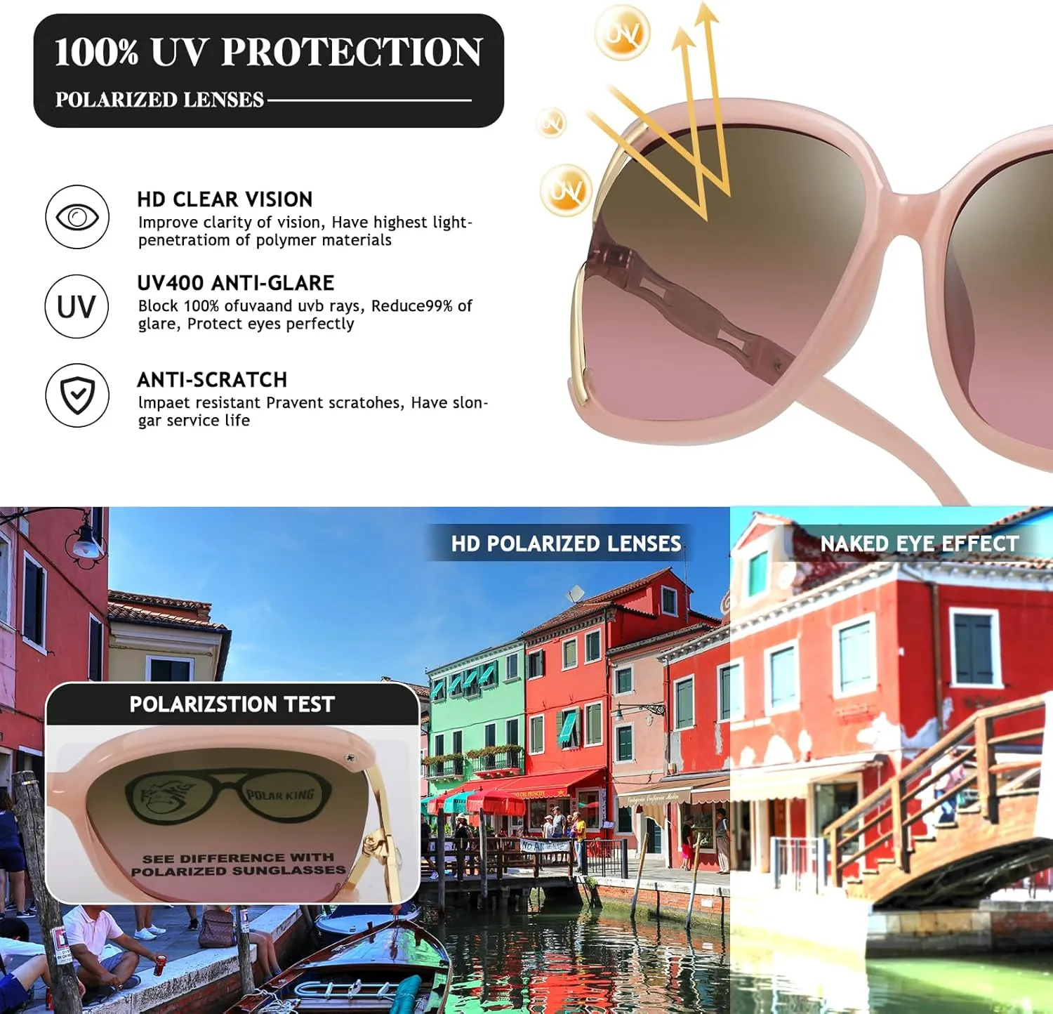 Sunglasses Womens Trendy,Oversized Square Shades,Classic Metal Frame Diamond Shiny Sun Glasses