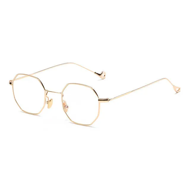 Super Light Weight Octagon Sunglasses Unisex in Yellow, Red, Blue Tinted   Clear Lens Glasses