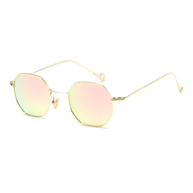 Super Light Weight Octagon Sunglasses Unisex in Yellow, Red, Blue Tinted   Clear Lens Glasses