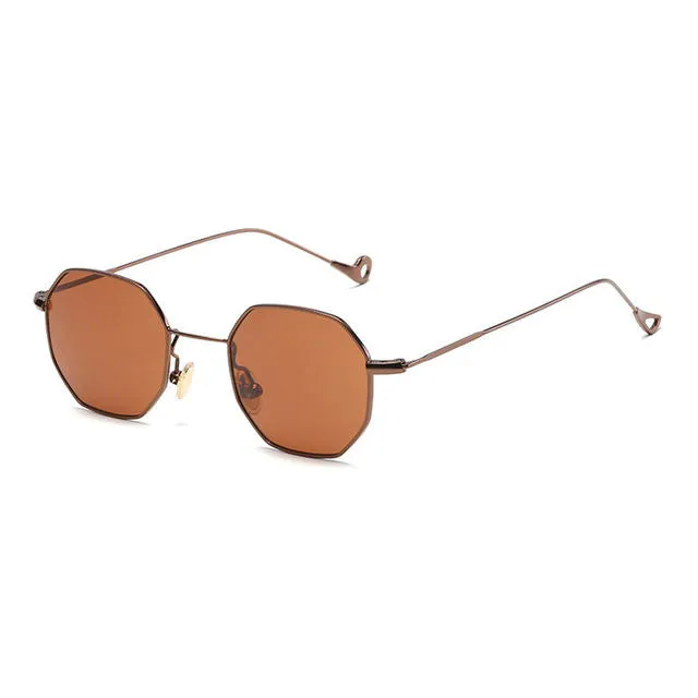 Super Light Weight Octagon Sunglasses Unisex in Yellow, Red, Blue Tinted   Clear Lens Glasses