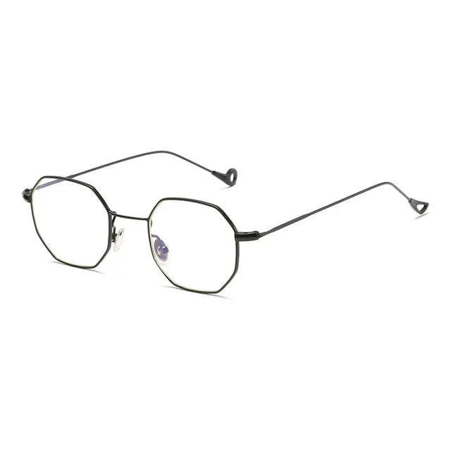 Super Light Weight Octagon Sunglasses Unisex in Yellow, Red, Blue Tinted   Clear Lens Glasses