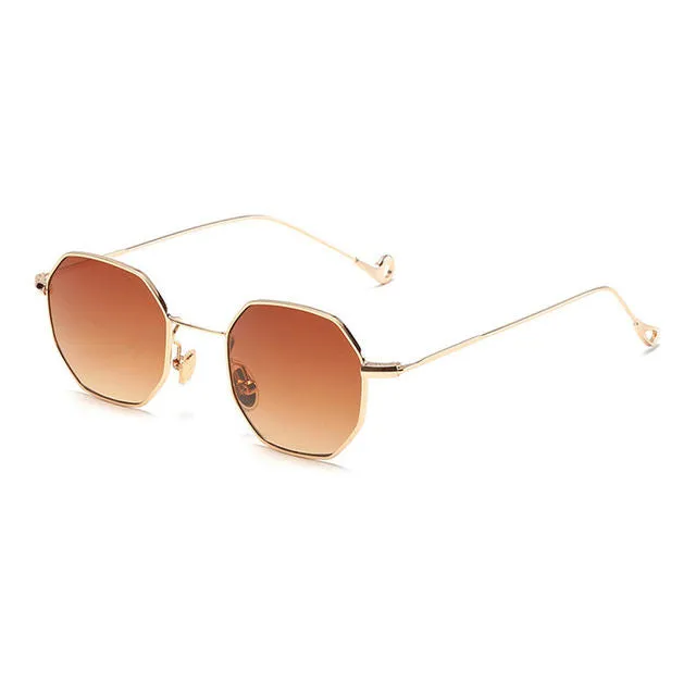 Super Light Weight Octagon Sunglasses Unisex in Yellow, Red, Blue Tinted   Clear Lens Glasses
