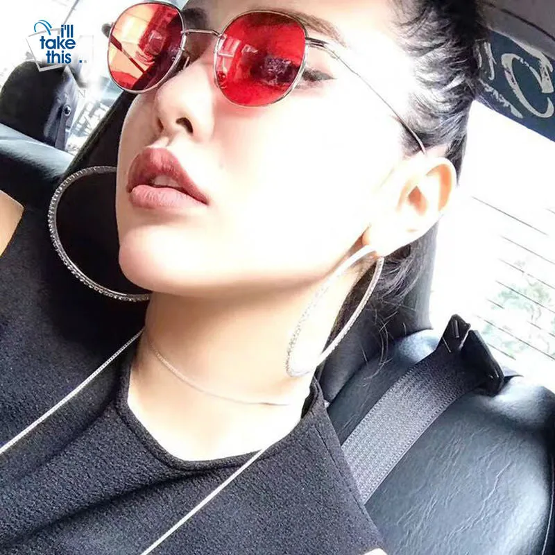 Super Light Weight Octagon Sunglasses Unisex in Yellow, Red, Blue Tinted   Clear Lens Glasses