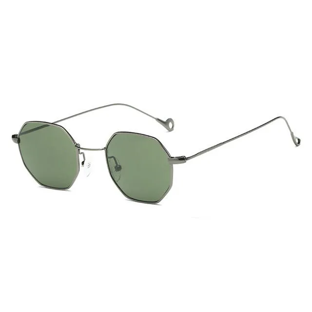 Super Light Weight Octagon Sunglasses Unisex in Yellow, Red, Blue Tinted   Clear Lens Glasses