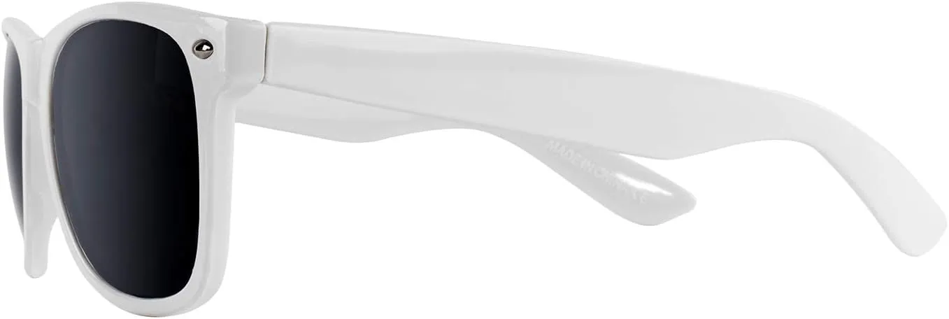 Super Z Outlet Plastic Vintage Retro Style Sunglasses Classic Shades Eyewear Party Favors (24, White)