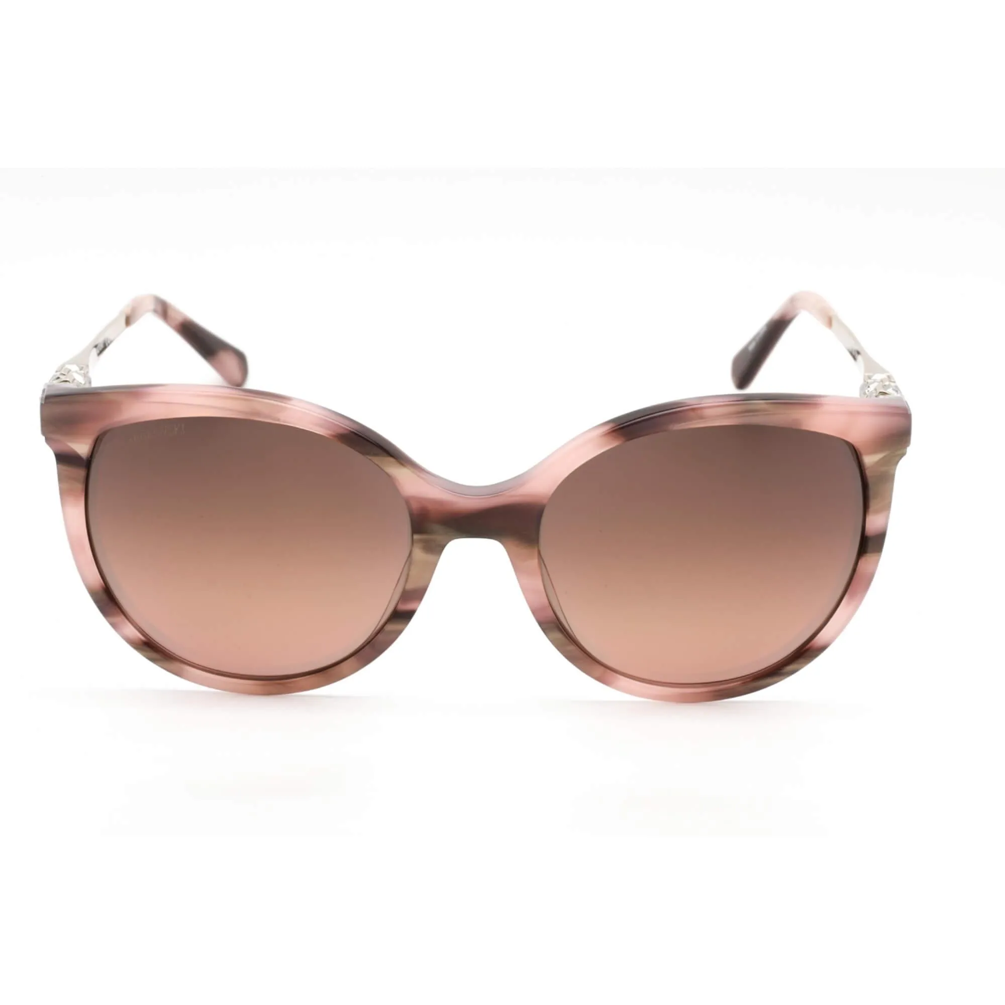 Swarovski Women's Sunglasses - Shiny Pink Full Rim Frame Brown Lens | SK0155 72G