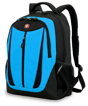 Swiss Gear SA3077 Black with Blue Lightweight Laptop Backpack - Fits Most 15 Inch Laptops and Tablets