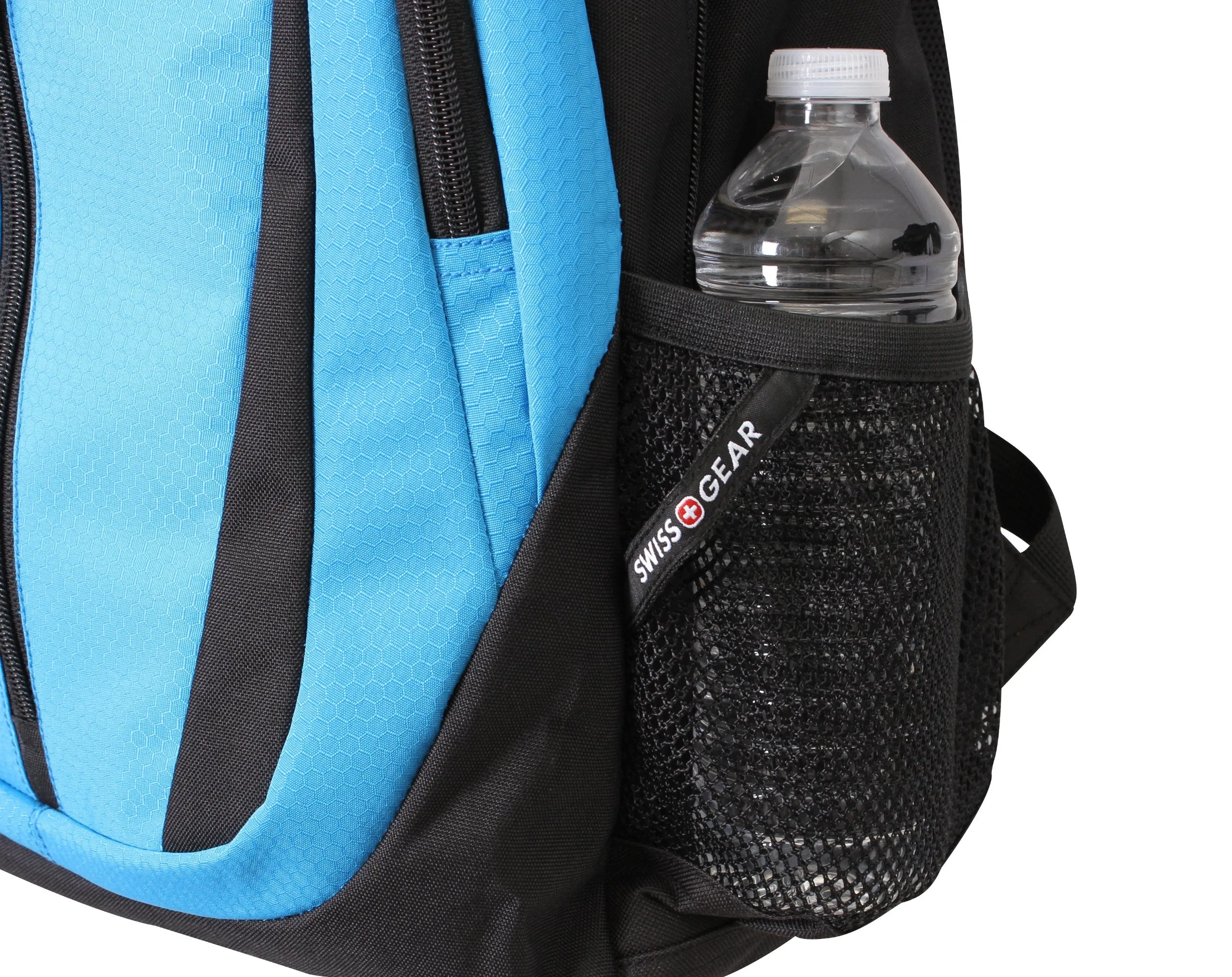 Swiss Gear SA3077 Black with Blue Lightweight Laptop Backpack - Fits Most 15 Inch Laptops and Tablets