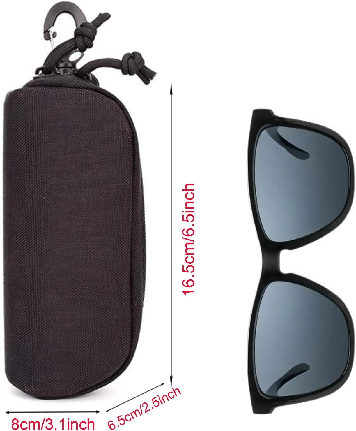 Tactical Molle Eyeglass Case, Outdoor Hunting Sunglasses Case Military Waist Pack Utility Goggles Storage Box