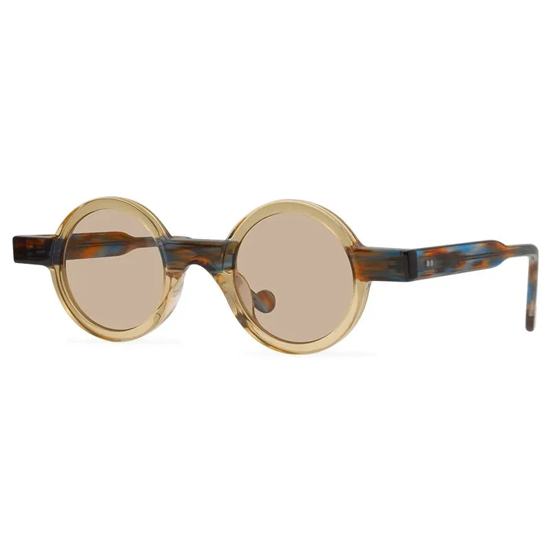 TEEK - Round Womens Colorblock Sunglasses